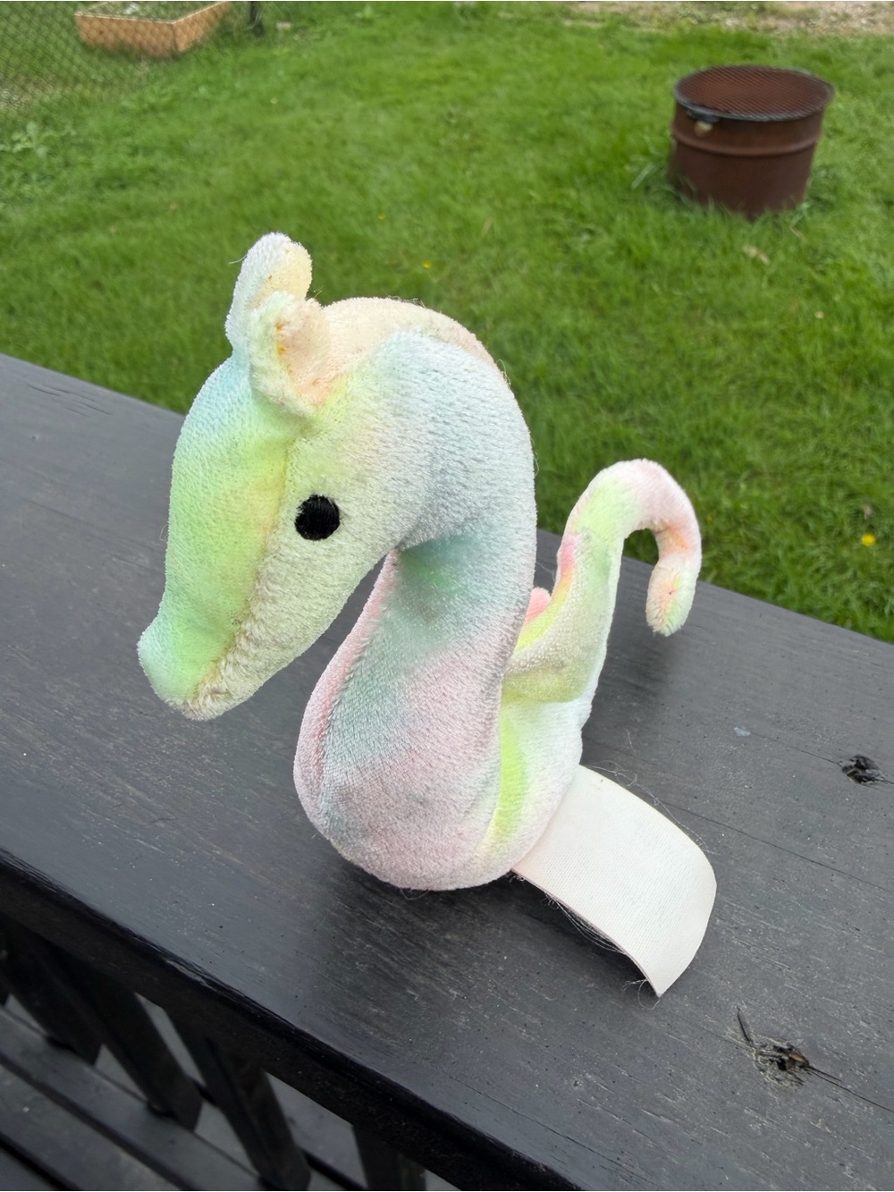 1999 Ty Neon the Seahorse Plush Toy